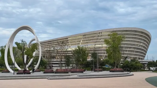 Vue extérieure du stade olympique de Suzhou en 2023. Photo d’archive sans lien direct avec le match Bénin–Inde.